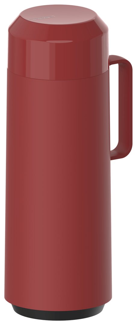 Termo Exata de Plástico Rojo con Tapa Rosca 1L